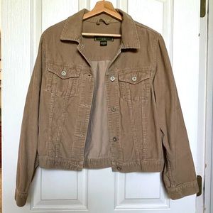 Eddie Bauer gorgeous women’s corduroy tan brown jacket Size medium